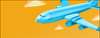 Illustration of airplane in the skies