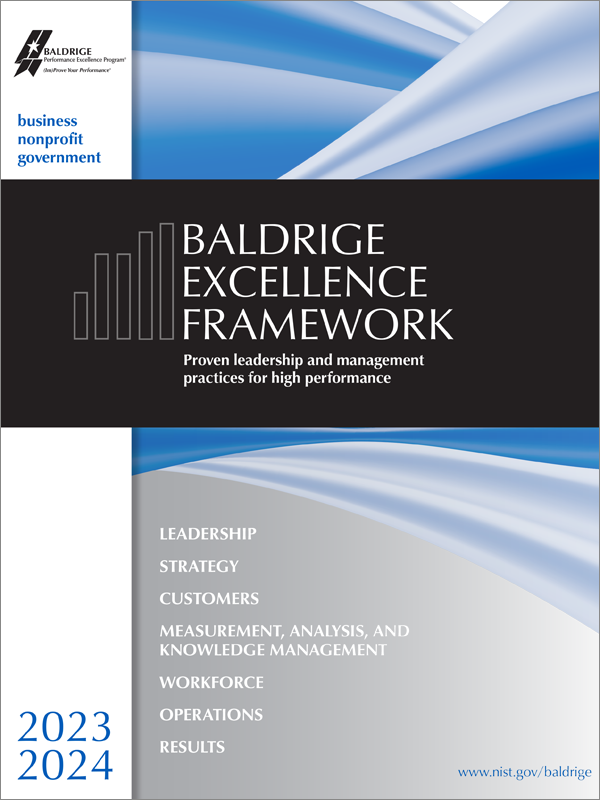2023-2024 Baldrige Framework Business Nonprofit cover image