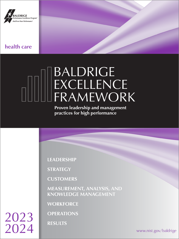2023-2024 Baldrige Framework Health Care cover image