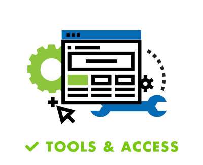 icon with words: Tools & Access