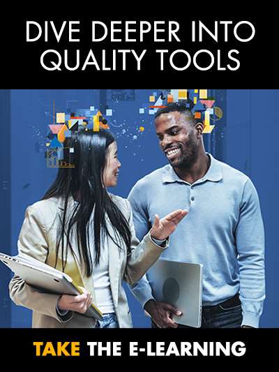 Explore quality tools through e-learning for enhanced skills and knowledge development.