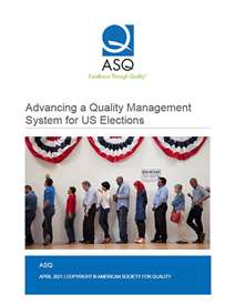 Advancing a Quality Management System for US Elections Cover