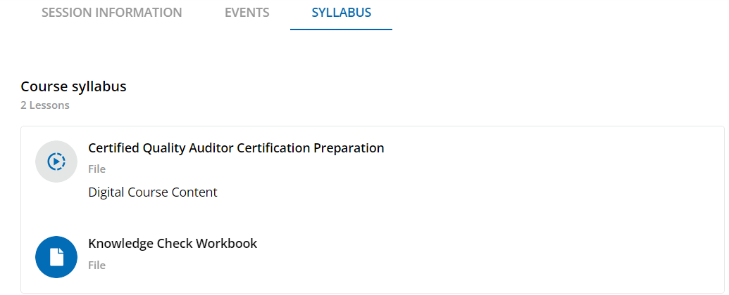 Screenshot of how to access learning content